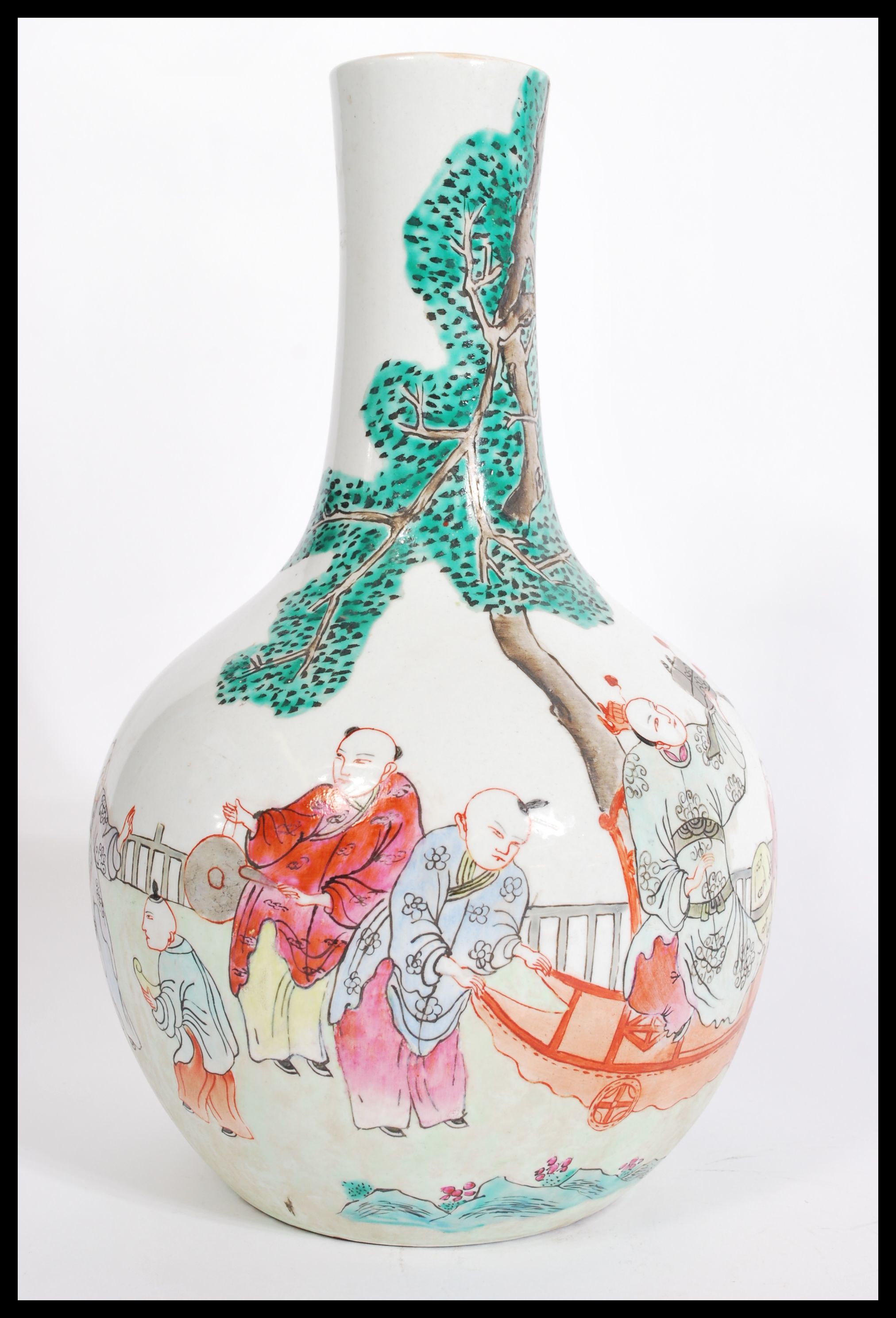 A late 19th century Chinese large baluster vase ha - Image 8 of 9