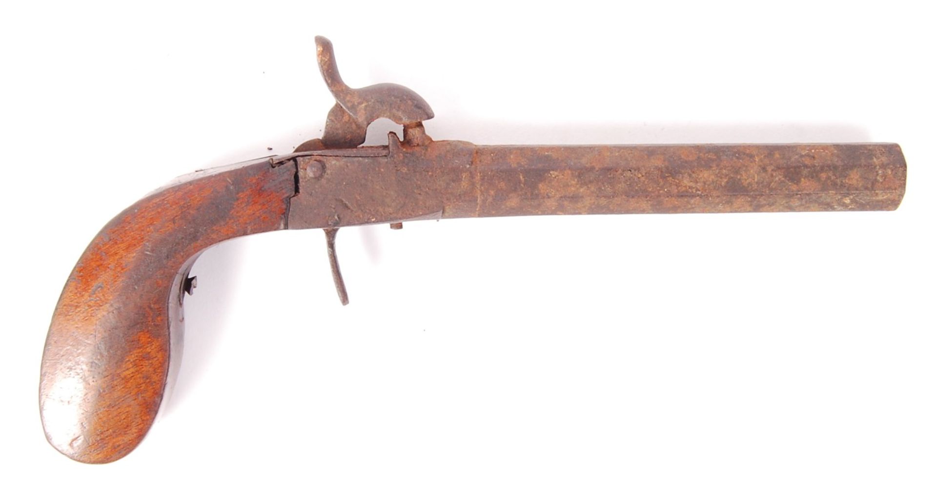 ANTIQUE 19TH CENTURY PERCUSSION CAP PISTOL - Bild 2 aus 4