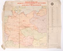 WWII SECOND WORLD WAR BRITISH RED CROSS MAP OF THE
