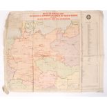 WWII SECOND WORLD WAR BRITISH RED CROSS MAP OF THE