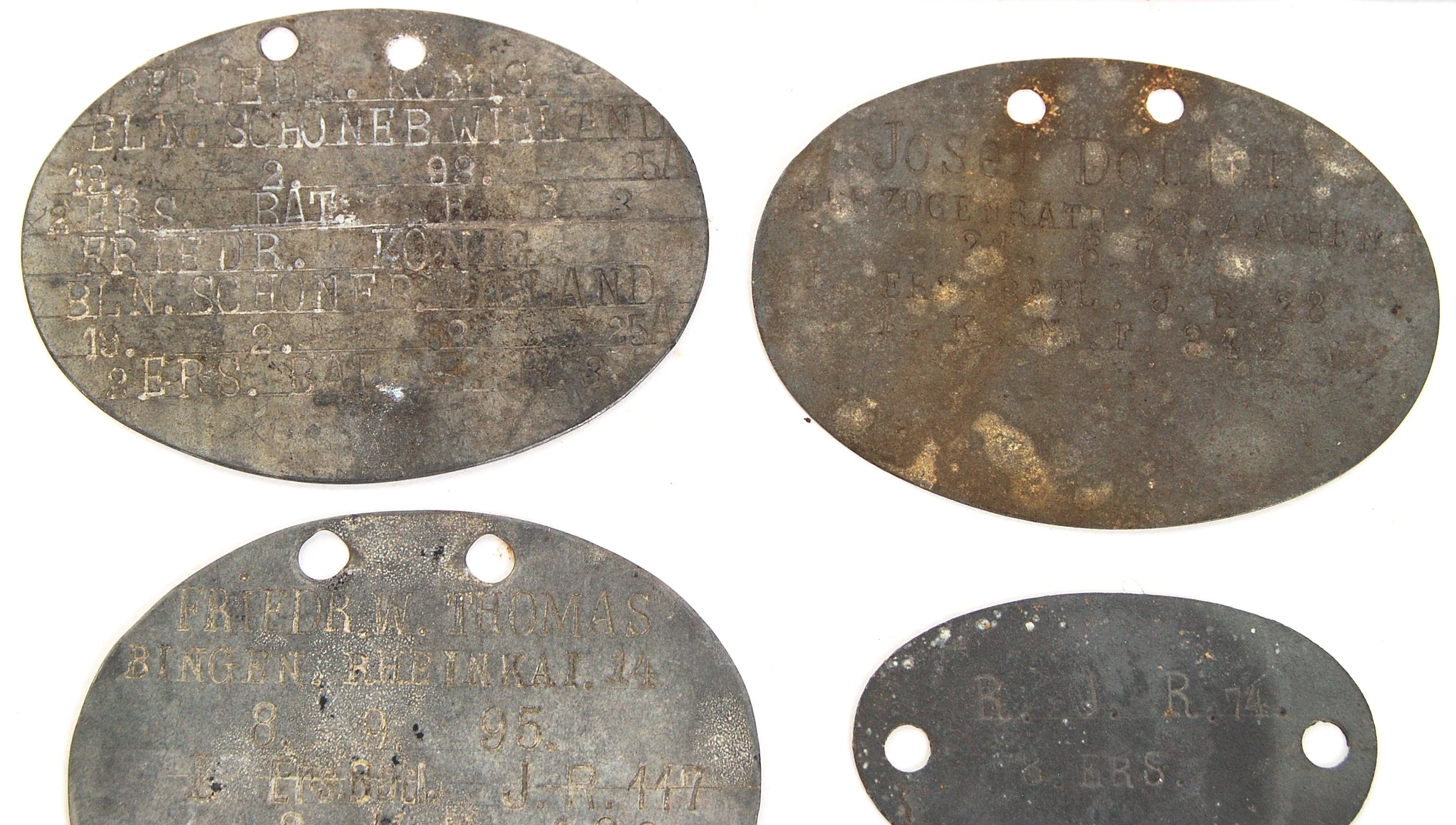 WWI GERMAN FIRST WORLD WAR ALLOY SOLDIER ID TAGS - Image 3 of 4