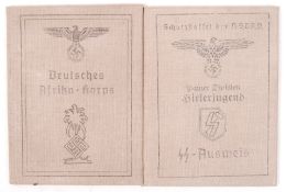 THIRD REICH NAZI PARTY GERMAN SOLDIER'S PAY BOOKS