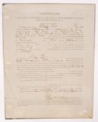 19TH CENTURY AMERICAN CIVIL WAR SOLDIER'S DISCHARGE LETTER