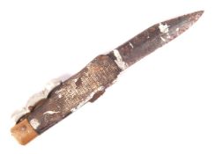 RARE EDWARDIAN C1900 FOLDING BOWIE / HUNTING KNIFE / DAGGER