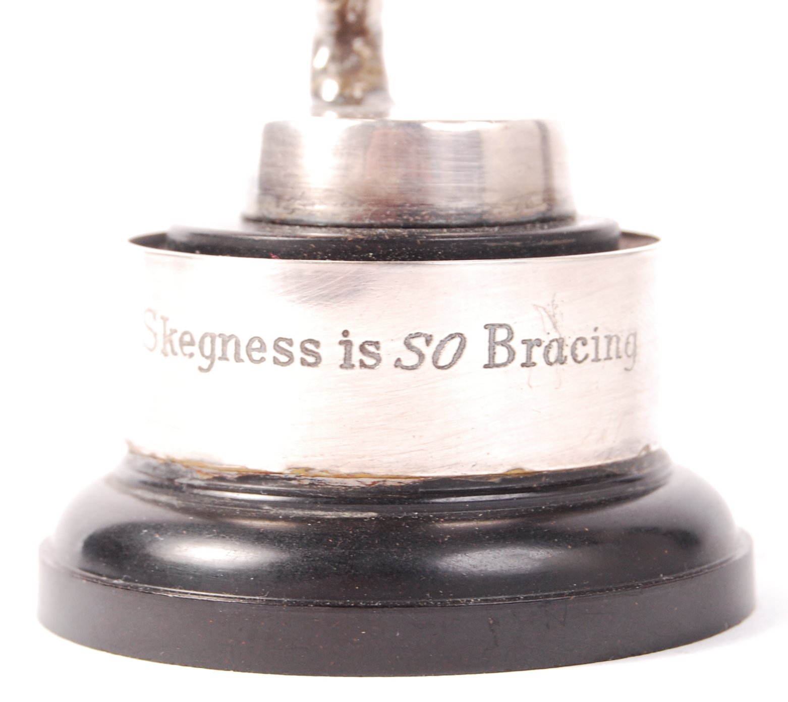 RARE JOHN HASSALL SILVER PLATED CAR MASCOT ' SKEGNESS IS SO BRACING ' - Image 3 of 3