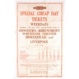 VINTAGE BR BRISTISH RAILWAYS PROMOTIONAL TICKET FARE POSTER