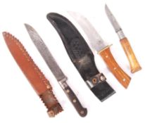 ASSORTED COLLECTION OF 20TH CENTURY HUNTING KNIVES