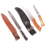 ASSORTED COLLECTION OF 20TH CENTURY HUNTING KNIVES