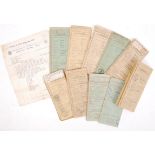 ASSORTED 1940'S AND 1950'S VEHICLE REGISTRATION BOOKS