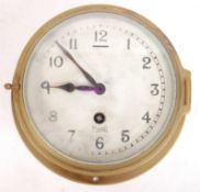 VINTAGE BRASS CASED SHIP'S CLOCK - REMOVED FROM TH