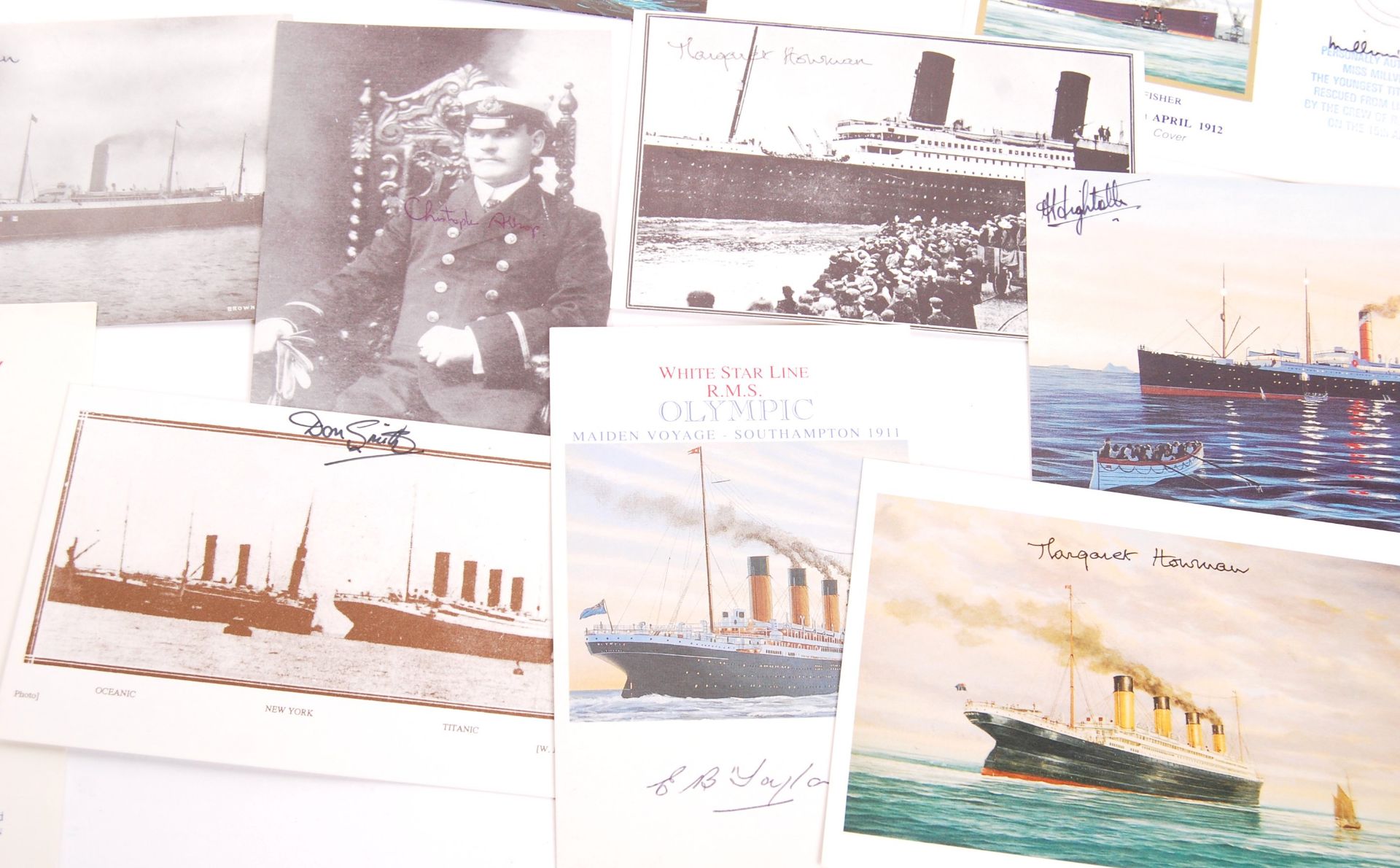 RMS TITANIC DISASTER - AUTOGRAPHED COVERS & POSTCARDS - Bild 4 aus 6