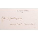 WINSTON CHURCHILL - PRIME MINISTER - AUTOGRAPH ON HEADED PAPER