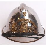 VINTAGE FRENCH FIRE SERVICE / FIREMAN'S HELMET - COMPLETE