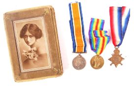 WWI MEDAL TRIO GROUP AWARDED TO A CORPORAL IN THE ROYAL ENGINEERS