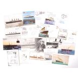 RMS TITANIC DISASTER - AUTOGRAPHED COVERS & POSTCARDS