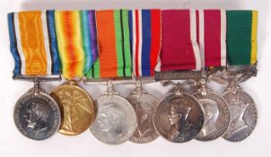 WWI & WWII MEDAL GROUP INCLUDING MERITORIOUS SERVICE & LSGC