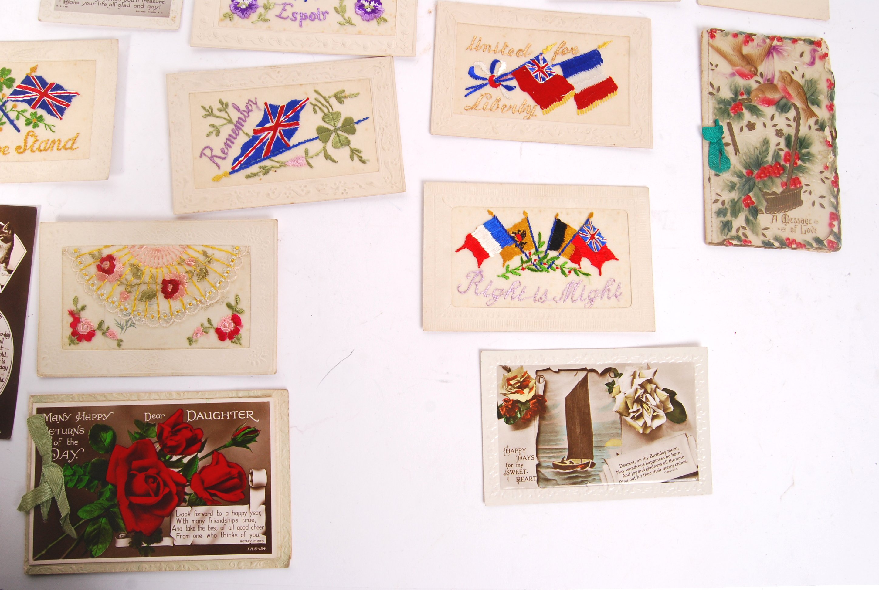 COLLECTION OF WW1 FIRST WORLD WAR SILK POSTCARDS - Image 4 of 5