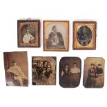 COLLECTION OF ANTIQUE 19TH CENTURY AMBROTYPES & DA