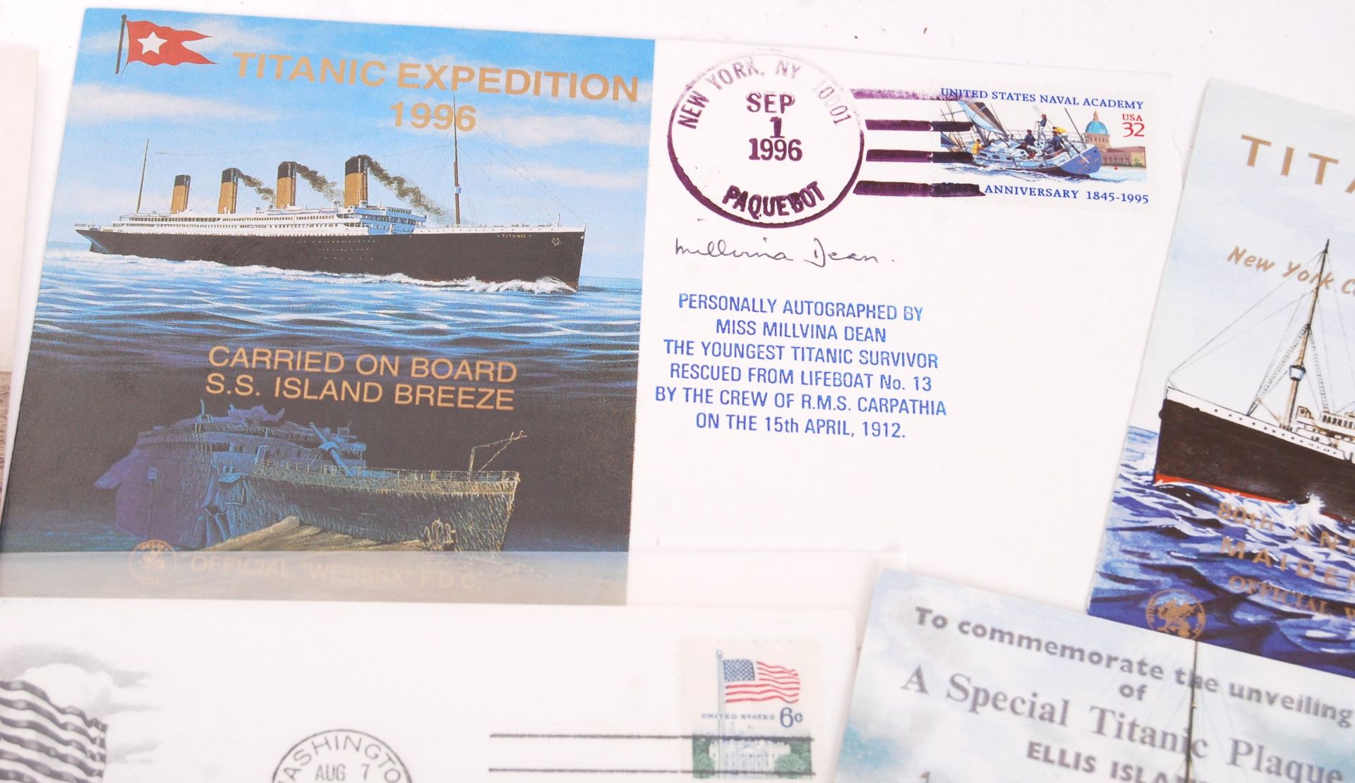 RMS TITANIC DISASTER - AUTOGRAPHED COVERS & POSTCARDS - Bild 3 aus 6
