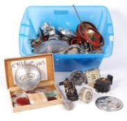 COLLECTION OF ASSORTED CLASSIC CAR SPARES - GAUGES, LIGHTS ETC