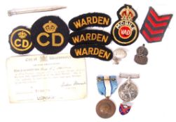 COLLECTION OF WWII MILITARIA - RELATING TO A FEMALE ARP WARDEN