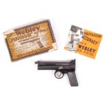 RARE VINTAGE WEBLEY JUNIOR .177 CALIBRE AIR PISTOL IN BOX