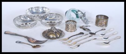 A collection of vintage silver plated and plated w