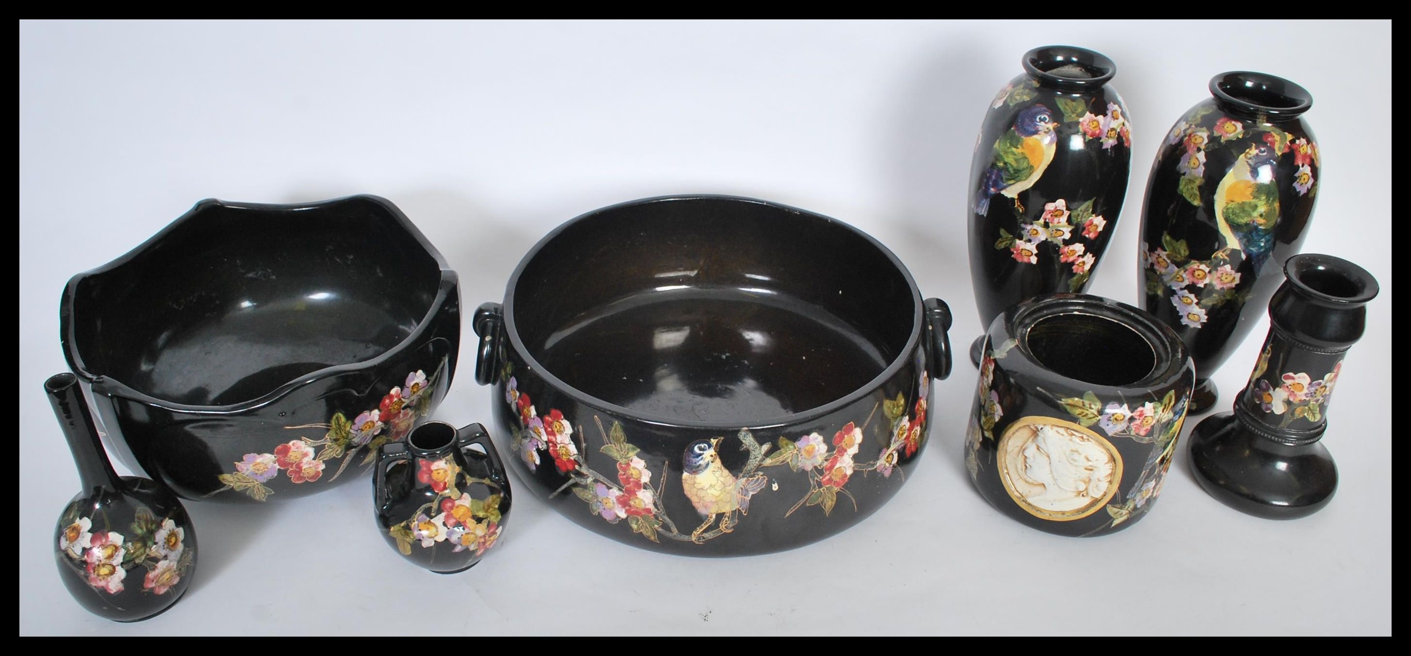 A selection of early 20th Century Bretby Cloisonne - Image 4 of 5