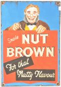 NUT BROWN TOBACCO HAND PAINTED ENAMEL STYLE SIGN