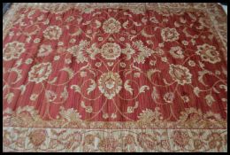 A large Persian floor carpet Ziegler rug having a