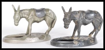 A pair of early 20th Century cold cast spelter fig