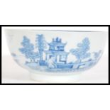 An 18th Century Chinese blue and white bowl having