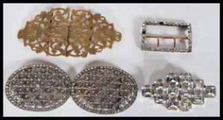 A collection of vintage Art Deco belt buckles to i