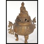 A 19th Century Chinese bronze incense censer ding