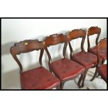 A set of six 19th Century Victorian mahogany kidne