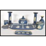 A collection of Wedgwood jasperware items dating f