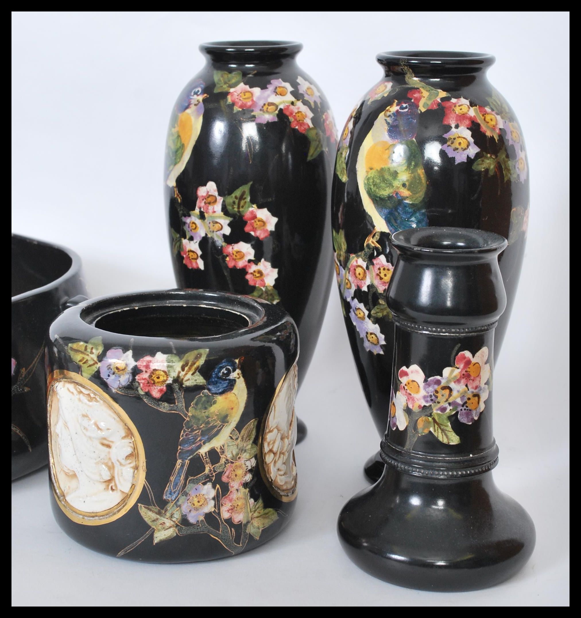 A selection of early 20th Century Bretby Cloisonne - Image 2 of 5
