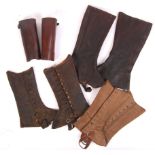 WWI FIRST WORLD WAR UNIFORM GAITERS - LEATHER