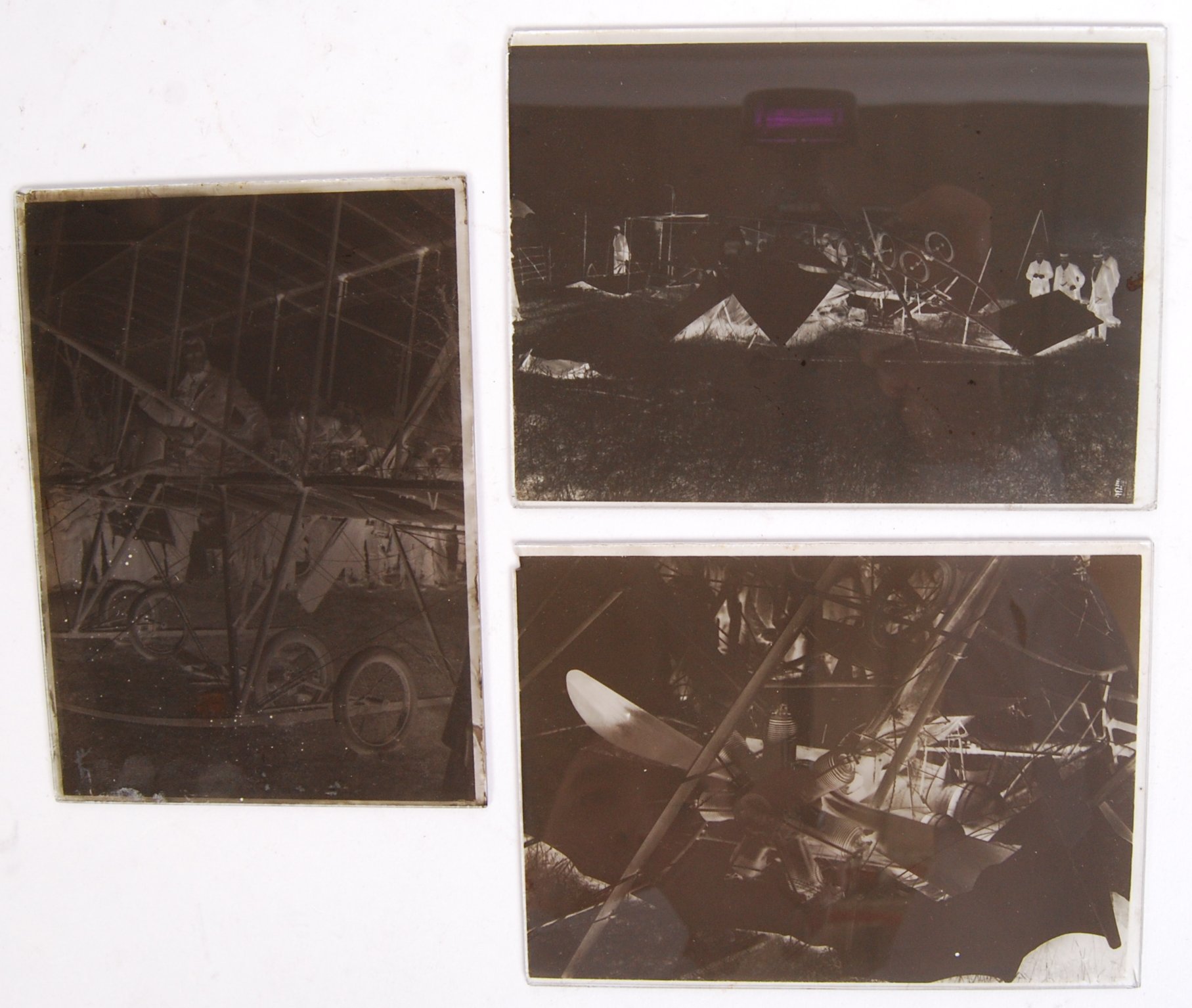 EARLY AVIATION AEROPLANE CRASH GLASS PLATE NEGATIV - Image 8 of 8