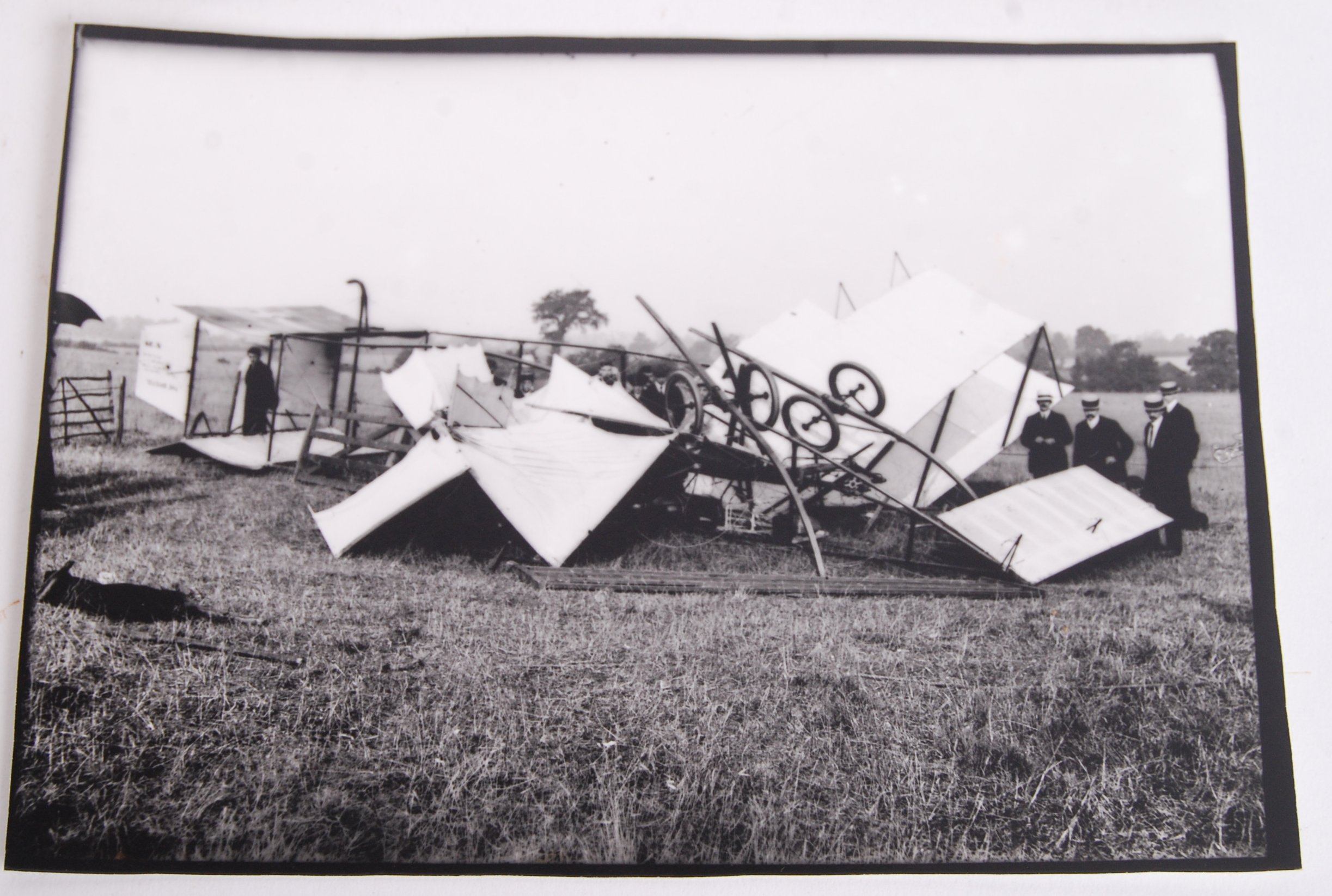 EARLY AVIATION AEROPLANE CRASH GLASS PLATE NEGATIV - Image 2 of 8