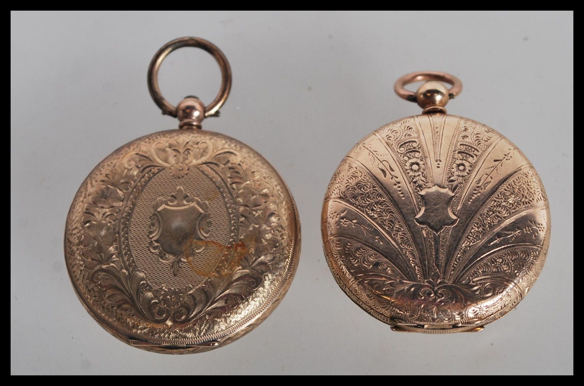 Two early 20th Century fob pocket watches to include a small ladies continental fob watch within a - Bild 3 aus 6
