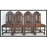 A set of four late 19th Century Victorian carved o