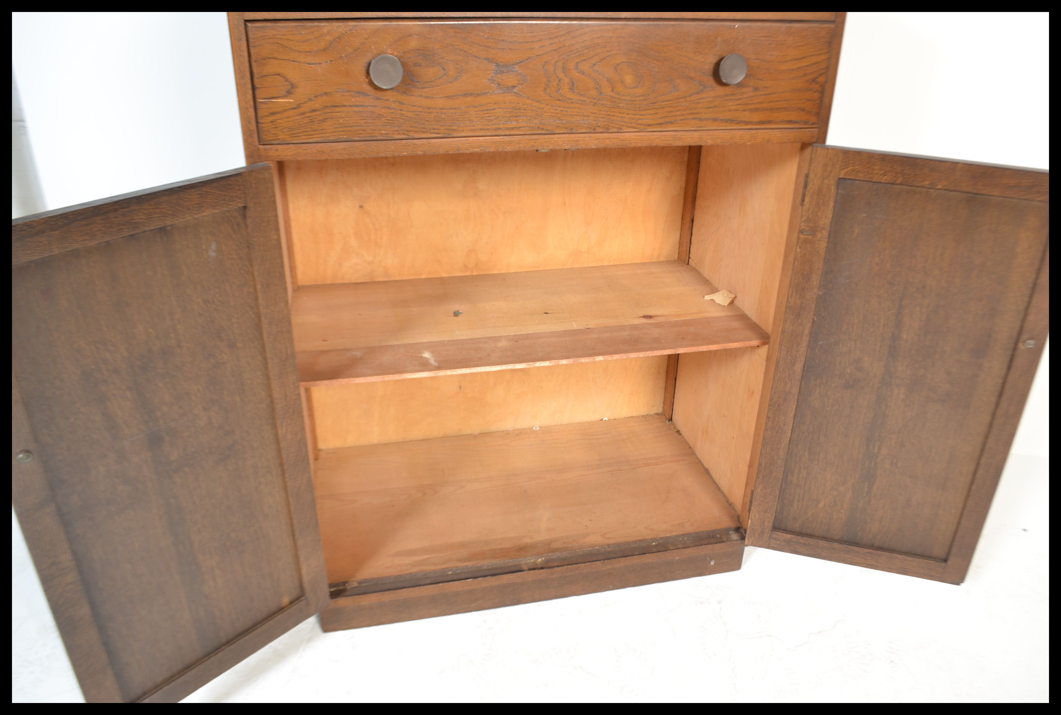 A vintage early 20th Century circa 1930's mahognay tallboy, chest cupboard two long drawers over - Image 6 of 6