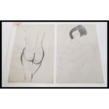 Eric Gill (1882-1940) A pair of female nudes from