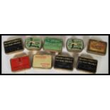 A group of nine vintage 20th Century Gramophone needle cases to include Dymax, Meldon's Stores