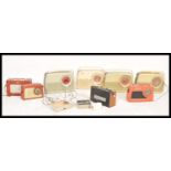 A collection of vintage 20th Century radio receivers to include a vintage Dansette  along with a