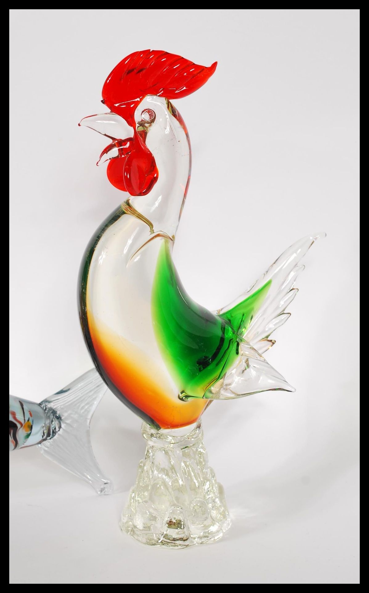 A collection of retro 20th Century Murano studio glass to include fish one in an orange colourway, - Bild 6 aus 6