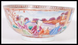 An 18th Chinese ceramic bowl having hand painting