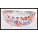 An 18th Chinese ceramic bowl having hand painting