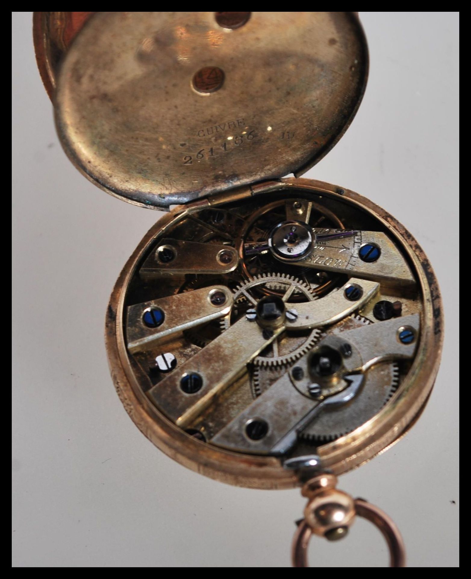 Two early 20th Century fob pocket watches to include a small ladies continental fob watch within a - Bild 6 aus 6
